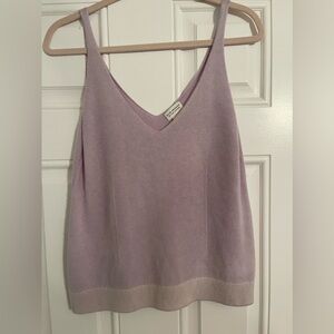 Club Monaco Signature Cashmere Printed Tank in Lilac (Size M)